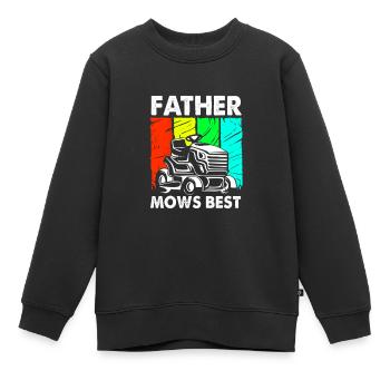 Rasenmäher Rasen (Wiese) - Kinder Premium Organic Sweatshirt - Schwarz - Vorne - AI Model Kid Female (0cm)