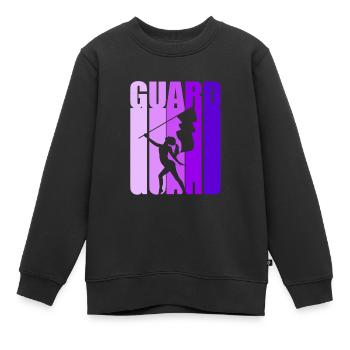 Flag Flag Waving Flag Waver Carnival - Kids Premium Organic Sweatshirt - black - Front - AI Model Kid Female (0cm)