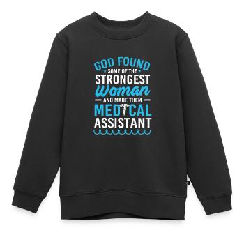 MFA Medizin Mediziner - Kinder Premium Organic Sweatshirt - Schwarz - Vorne - AI Model Kid Female (0cm)