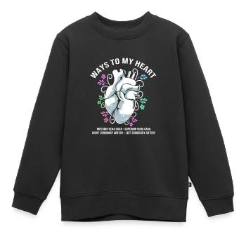 MFA Medizin Mediziner - Kinder Premium Organic Sweatshirt - Schwarz - Vorne - AI Model Kid Female (0cm)
