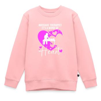Massage Masseur Masseurin Heilpraktiker - Kinder Premium Organic Sweatshirt - Rosa - Vorne - AI Model Kid Female (0cm)