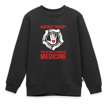 Massage - Kinder Premium Organic Sweatshirt - Schwarz - Vorne - AI Model Kid Female (0cm)