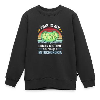 Molecule Structural Formula - Kids Premium Organic Sweatshirt - black - Front - AI Model Kid Female (0cm)