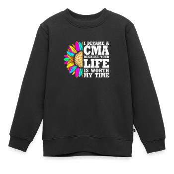 MFA Arzthelferin - Kinder Premium Organic Sweatshirt - Schwarz - Vorne - AI Model Kid Female (0cm)
