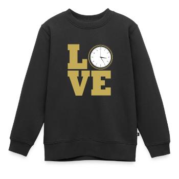 Clockwork Clock - Kids Premium Organic Sweatshirt - black - Front - AI Model Kid Female (0cm)