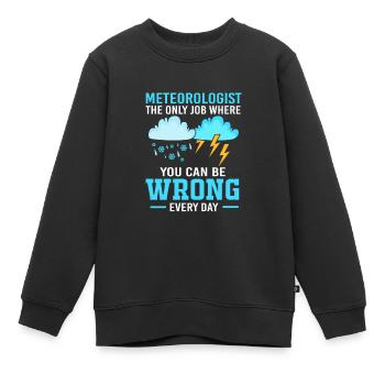 Meteorologie Meteorologe Wetter - Kinder Premium Organic Sweatshirt - Schwarz - Vorne - AI Model Kid Female (0cm)