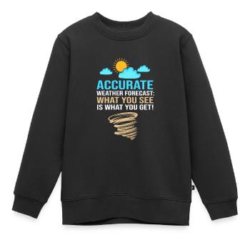Wetter Meteorologie Meteorologe - Kinder Premium Organic Sweatshirt - Schwarz - Vorne - AI Model Kid Female (0cm)