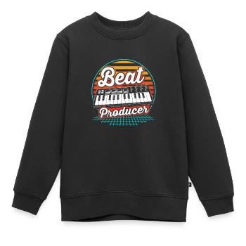 Keyboard DJ Djing Label - Kinder Premium Organic Sweatshirt - Schwarz - Vorne - AI Model Kid Female (0cm)