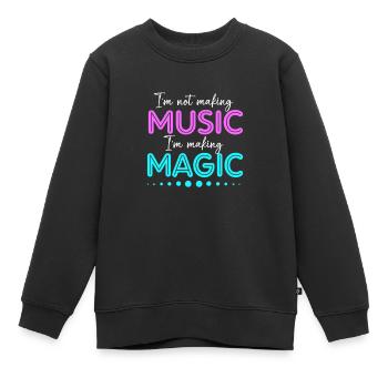 DJ Djing Label Keyboard - Kinder Premium Organic Sweatshirt - Schwarz - Vorne - AI Model Kid Female (0cm)