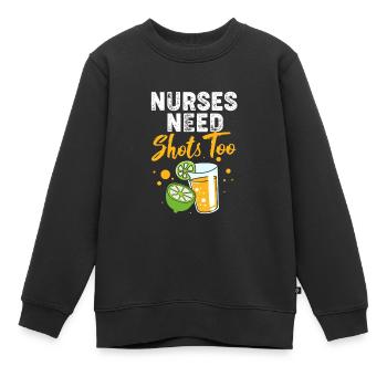 Krankenpfleger Krankenhaus Pfleger - Kinder Premium Organic Sweatshirt - Schwarz - Vorne - AI Model Kid Female (0cm)