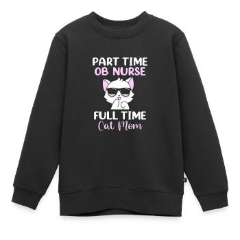 Infirmière Hôpital de Grossesse - Sweat Premium enfant bio - noir - Devant - AI Model Kid Female (0cm)