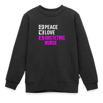 Infirmière Hôpital de Grossesse - Sweat Premium enfant bio - noir - Devant - AI Model Kid Female (0cm)