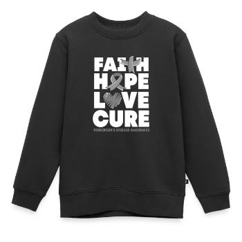 Parkinson Krankheit - Kinder Premium Organic Sweatshirt - Schwarz - Vorne - AI Model Kid Female (0cm)