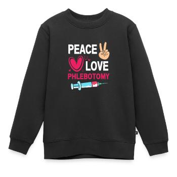 Phlebotomist Pflege Pfleger Pflegerin Blutentnahme - Kinder Premium Organic Sweatshirt - Schwarz - Vorne - AI Model Kid Female (0cm)