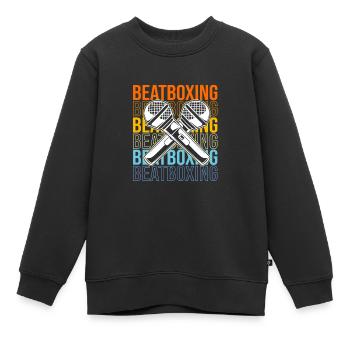 Beatbox - Kinder Premium Organic Sweatshirt - Schwarz - Vorne - AI Model Kid Female (0cm)