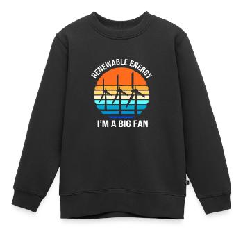 Solar Photovoltaik Solarzelle Erneuerbare Energien - Kinder Premium Organic Sweatshirt - Schwarz - Vorne - AI Model Kid Female (0cm)