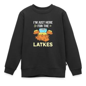Chanukkah Hanukkah Hanukah - Kinder Premium Organic Sweatshirt - Schwarz - Vorne - AI Model Kid Female (0cm)