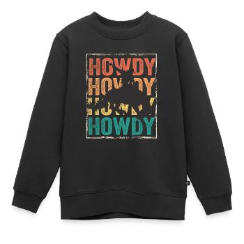 Rodéo Howdy - Sweat Premium enfant bio - noir - Devant - AI Model Kid Female (0cm)