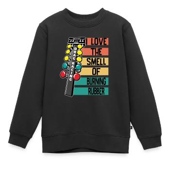 Drag Racing Ich liebe den Geruch von brennendem Gummi - Kinder Premium Organic Sweatshirt - Schwarz - Vorne - AI Model Kid Female (0cm)