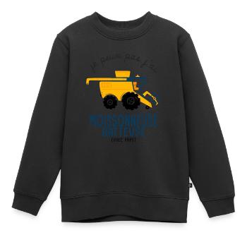 Agriculture Je peux pas Moissonneuse papy humour - Sweat Premium enfant bio - noir - Devant - AI Model Kid Female (0cm)