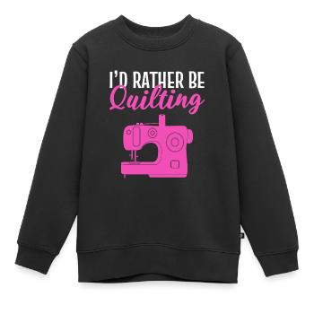 Eher quilten Couturier Gift - Kinder Premium Organic Sweatshirt - Schwarz - Vorne - AI Model Kid Female (0cm)