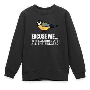 Vogelbeobachtung Vogelfreund Singvogel Ornithologe - Kinder Premium Organic Sweatshirt - Schwarz - Vorne - AI Model Kid Female (0cm)