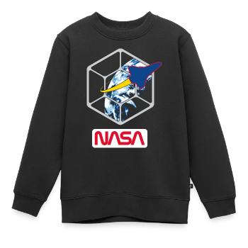 NASA Orbite Terrestre - Sweat Premium enfant bio - noir - Devant - AI Model Kid Female (0cm)