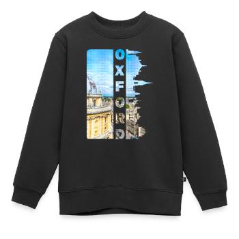 Oxford Angleterre Royaume-Uni City Skyline University Accueil - Sweat Premium enfant bio - noir - Devant - AI Model Kid Female (0cm)