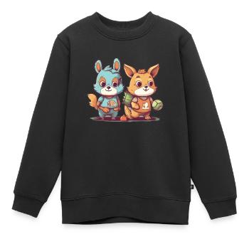 Animal Athletes - Kinder Premium Organic Sweatshirt - Schwarz - Vorne - AI Model Kid Female (0cm)