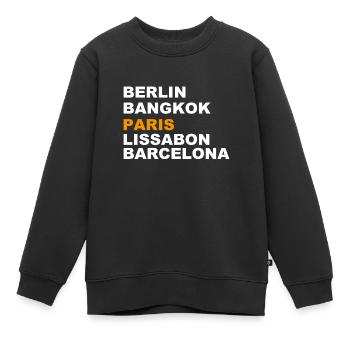 Amour Paris - Kinder Premium Organic Sweatshirt - Schwarz - Vorne - AI Model Kid Female (0cm)