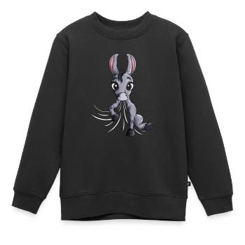 Huftier Esel Decke Pyjama Kuschelshirt Schlafanzug - Kinder Premium Organic Sweatshirt - Schwarz - Vorne - AI Model Kid Female (0cm)
