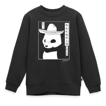 Kawaraban Japan Mexikanischer Baltringue Panda - Kinder Premium Organic Sweatshirt - Schwarz - Vorne - AI Model Kid Female (0cm)