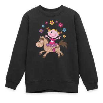 Jongler - Sweat Premium enfant bio - noir - Devant - AI Model Kid Female (0cm)