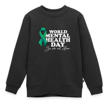 Mental Health Bewusstsein Gesundheit Support - Kinder Premium Organic Sweatshirt - Schwarz - Vorne - AI Model Kid Female (0cm)