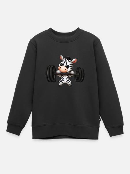 Fitness Zebra con manubri, Motivante - Felpa Premium bambino bio - nero