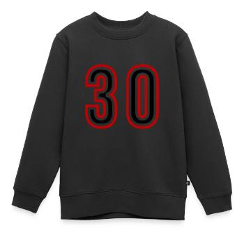 Justaucorps 30 Nombre d’années - Sweat Premium enfant bio - noir - Devant - AI Model Kid Female (0cm)