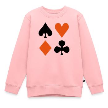 Poker - Kids Premium Organic Sweatshirt - rose - Front - AI Model Kid Female (0cm)