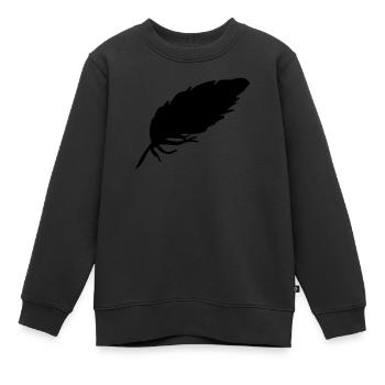 Feder - Kinder Premium Organic Sweatshirt - Schwarz - Vorne - AI Model Kid Female (0cm)