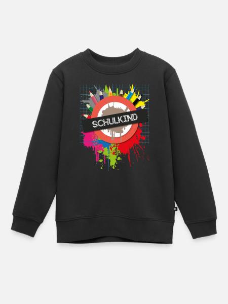 Schulkind Schulanfang Geschenk - Kinder Premium Organic Sweatshirt - Schwarz