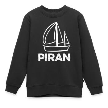 Piran Slowenien - Kinder Premium Organic Sweatshirt - Schwarz - Vorne - AI Model Kid Female (0cm)
