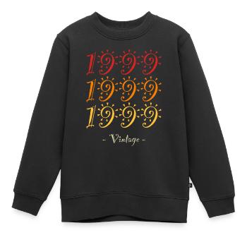 Jahrgang 1999 - Kinder Premium Organic Sweatshirt - Schwarz - Vorne - AI Model Kid Female (0cm)