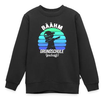 Grundschule Geschafft 2026 Grundschule Abschied - Kinder Premium Organic Sweatshirt - Schwarz - Vorne - AI Model Kid Female (0cm)