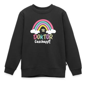 Doktor Geschafft - Kinder Premium Organic Sweatshirt - Schwarz - Vorne - AI Model Kid Female (0cm)