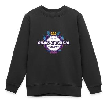 Gran Canaria 2024 - Kinder Premium Organic Sweatshirt - Schwarz - Vorne - AI Model Kid Female (0cm)
