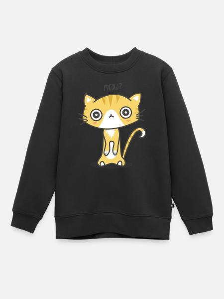 Miaou? - Sweat Premium enfant bio - noir