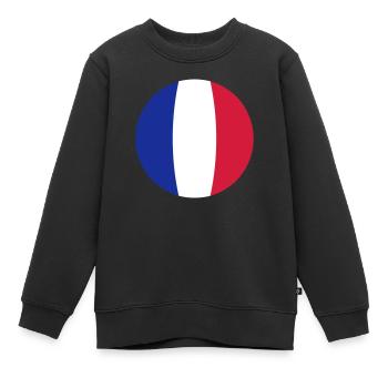 France - Sweat Premium enfant bio - noir - Devant - AI Model Kid Female (0cm)
