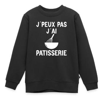 Pâtisserie - Pâtissier - Meilleur Pâtissier - Sweat Premium enfant bio - noir - Devant - AI Model Kid Female (0cm)