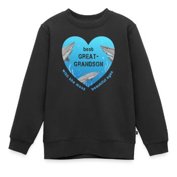 meilleur arrière-petit-fils - Sweat Premium enfant bio - noir - Devant - AI Model Kid Female (0cm)