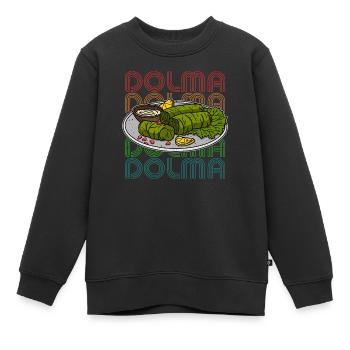 Dolma Dolmadakia Balkan Küche Rezept - Kinder Premium Organic Sweatshirt - Schwarz - Vorne - AI Model Kid Female (0cm)