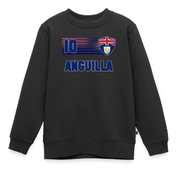 Anguilla - Sweat Premium enfant bio - noir - Devant - AI Model Kid Female (0cm)